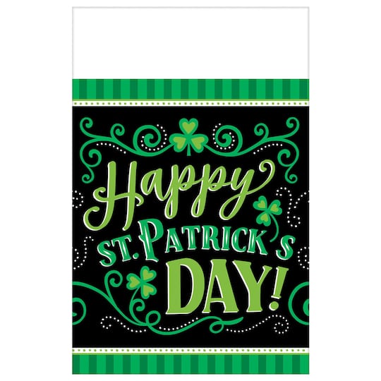 102&#x27;&#x27; x 54&#x27;&#x27; Clover Me Lucky St. Patrick&#x27;s Day Table Cover, 6ct.
